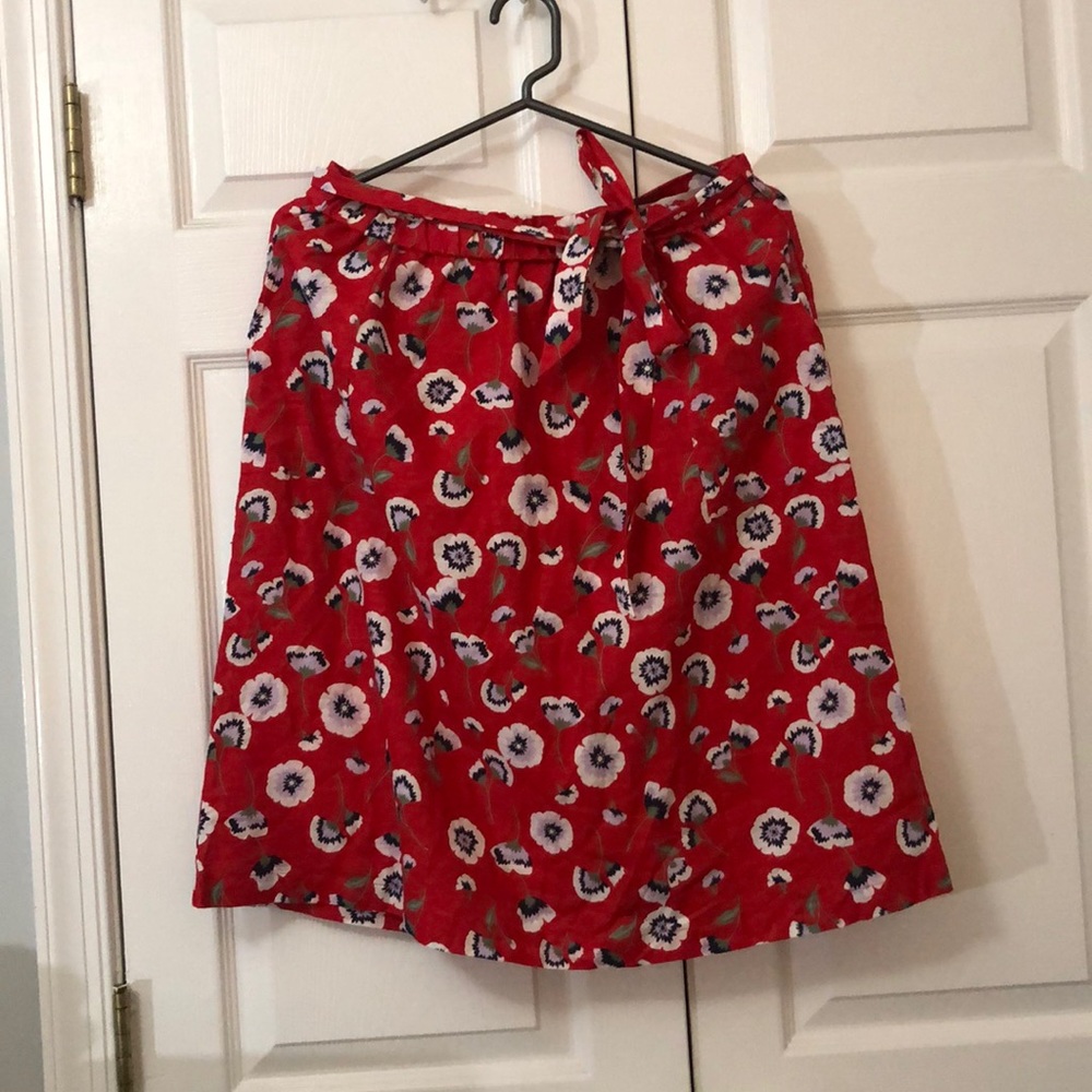 Womens Jcrew pencil skirt with tie waist size M
